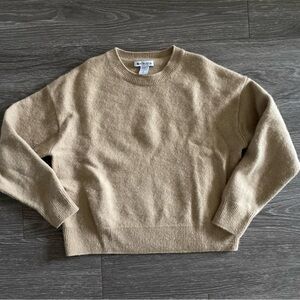 Athleta Wool Cashmere Blend Sweater BEIGE